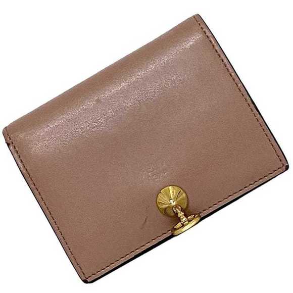 Fendi Bi-fold Wallet ec-23632 Pink Beige By the Yard 8M0387 Leather 6GM 189 3... - Picture 1 of 11